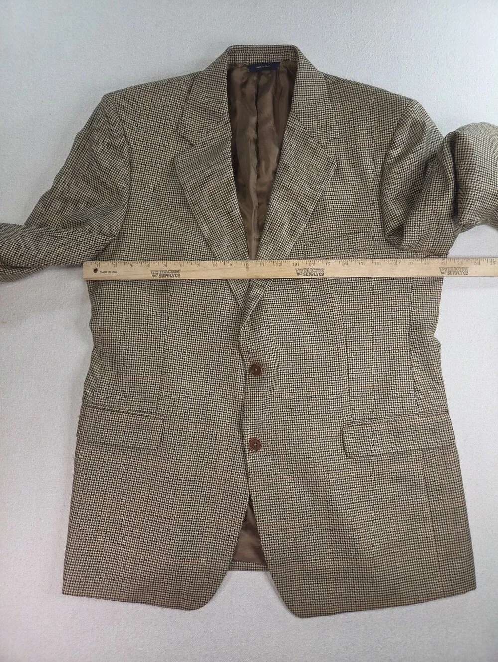 Brooks Brothers Made In Italy Lambswool Houndstooth Sport Coat 43R